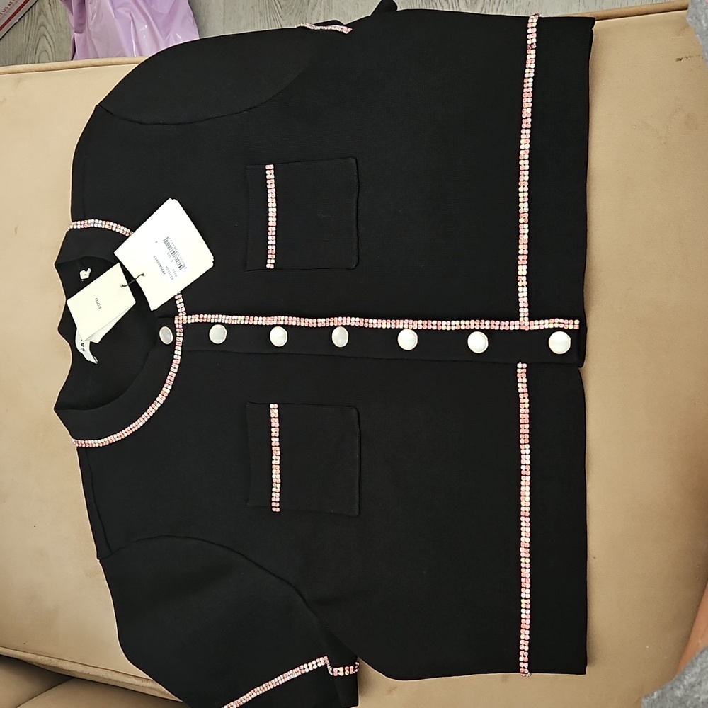 Sandro Elsa Cropped Cardigan - Picture 2 of 9